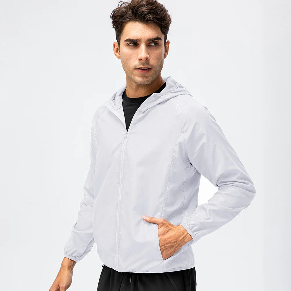 Unisex Waterproof Windbreaker Jacket – Sun Protection & Outdoor Use
